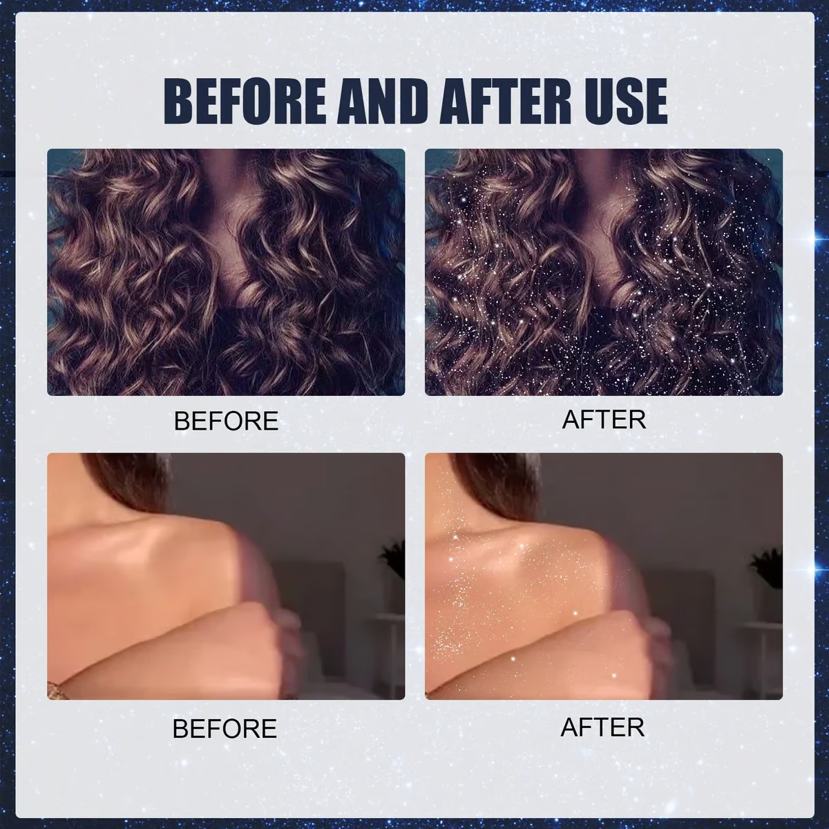 💖Waterproof Glitter Spray Stage Party Hair and Clothes (Pack of 2)