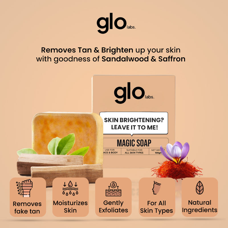 Glolabs Magic Soap - Instant Tan & Dead Skin Remover